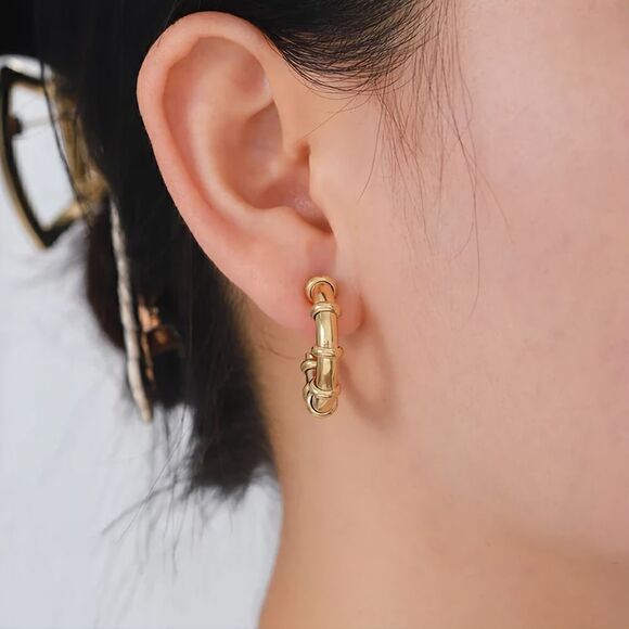 New 14K Chunky Earrings - Picture 3 of 7